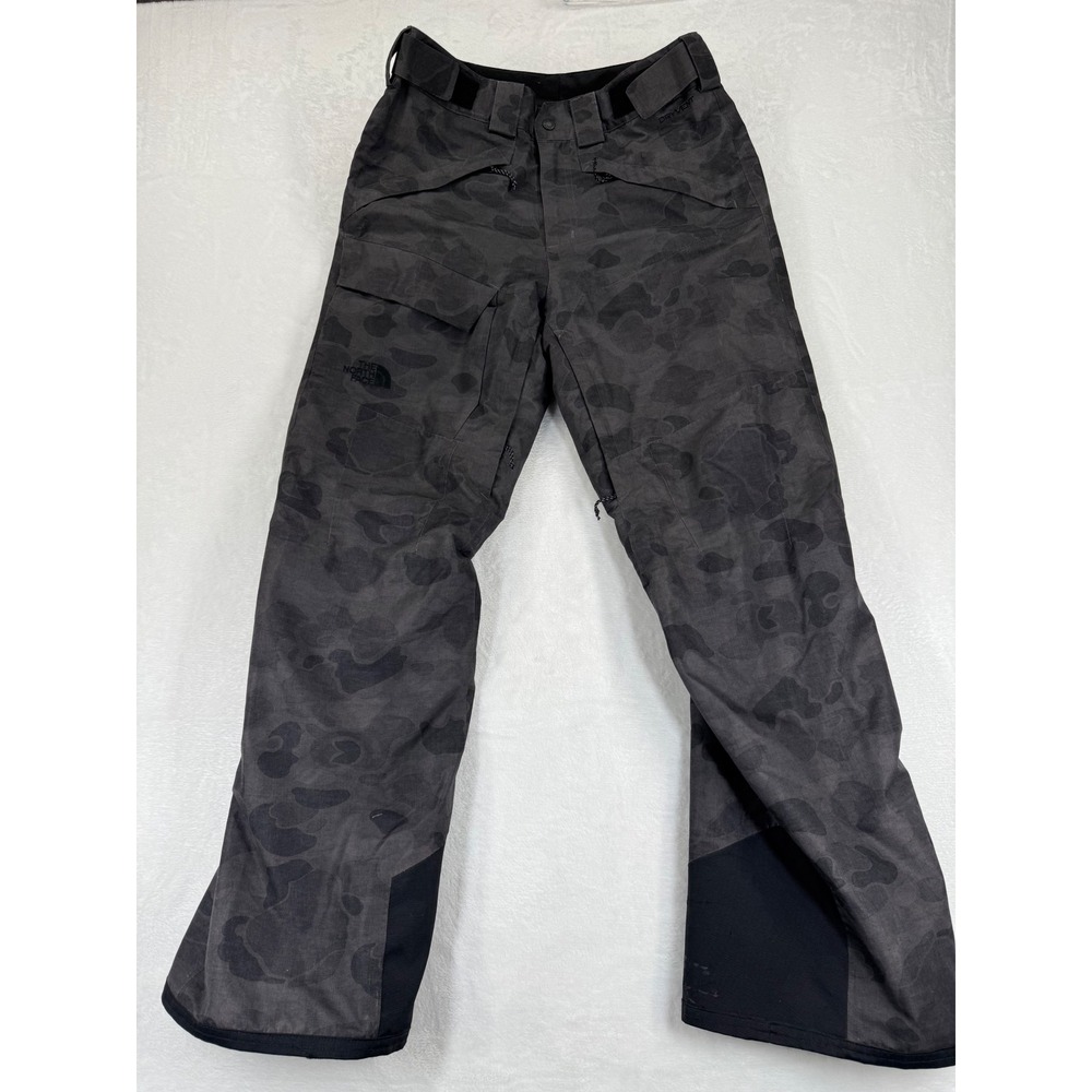 The North Face DryVent Snowboard Pants 32 Grey Camo Waterproof Ski Trousers READ